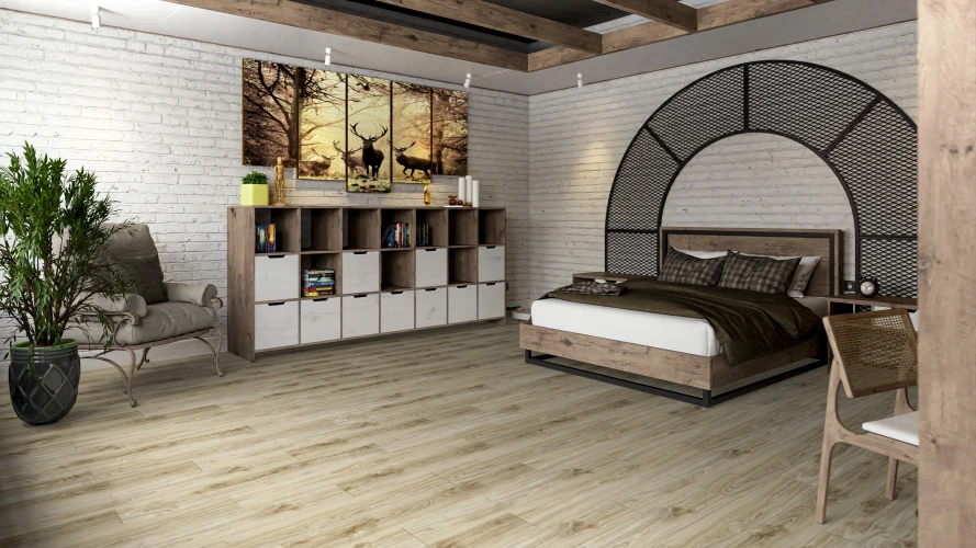 Кварц-виниловая плитка Damy Floor Family клеевая Дуб Белый на Otdelka1.ru
