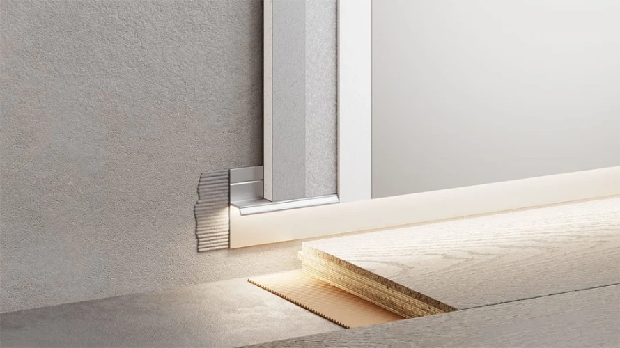 Теневой профиль напольный 20мм Серебристый на otdelka1.ru