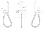 Гигиенический душ Royce Сента RCS-113001BL, встраиваемый, черн. мат. на Otdelka1.ru