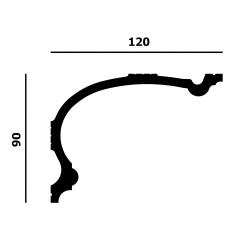Карниз потолочный Перфект Плюс P194