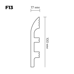 Плинтус ПРАЙМДЕКОР iX профиль F13