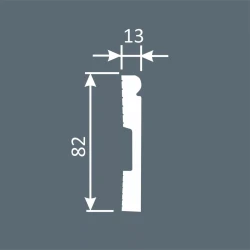 Плинтус Cosca PX032 82х13 2000мм Экополимер