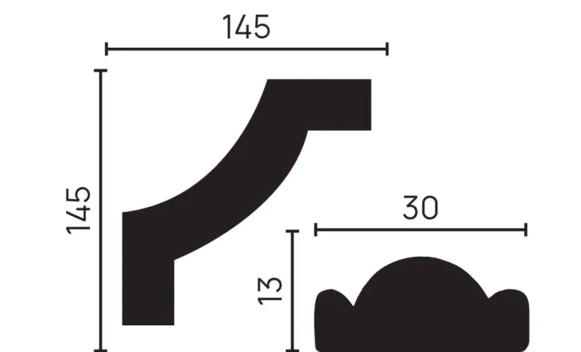 Декоративный уголок гладкий Decor Dizayn C1-157A на otdelka1.ru
