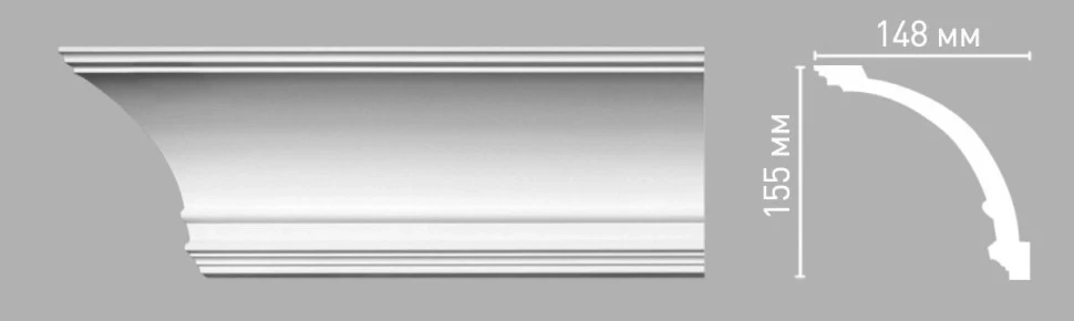 Плинтус потолочный Decomaster 96273 на otdelka1.ru