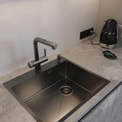 Кухонная мойка EMAR EMB-560(TOP) Чёрный PVD