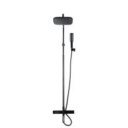 Душевая система Royce Касто RCS-110104BL, с изливом, черн. мат.