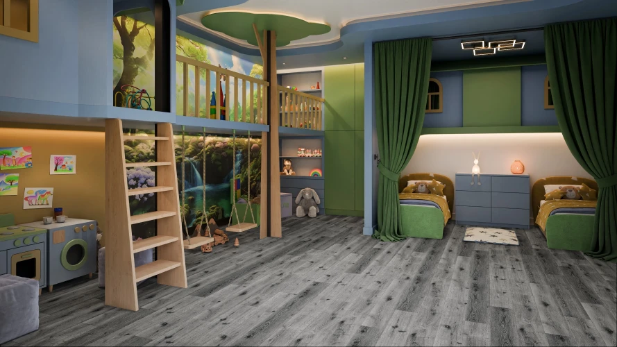 Кварц-виниловая плитка Damy Floor Family клеевая Дуб Сильвер на otdelka1.ru