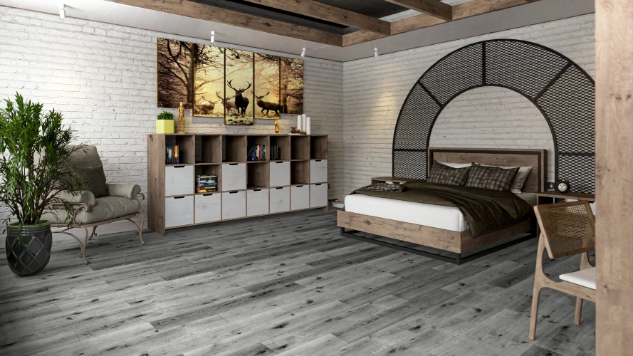 Кварц-виниловая плитка Damy Floor Family клеевая Дуб Сильвер на otdelka1.ru