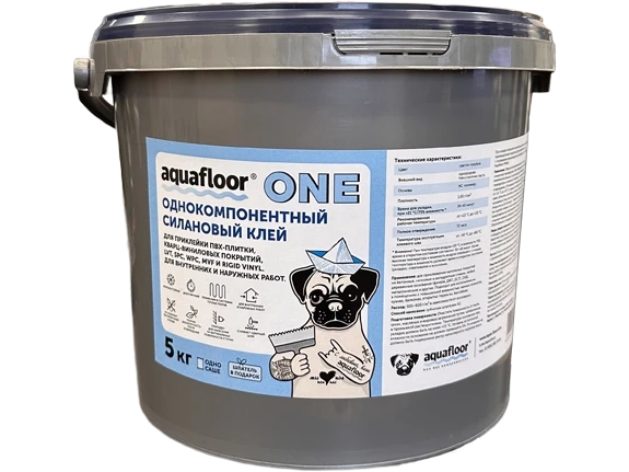 Однокомпонентный силановый клей Aquafloor ONE 5 кг на Otdelka1.ru