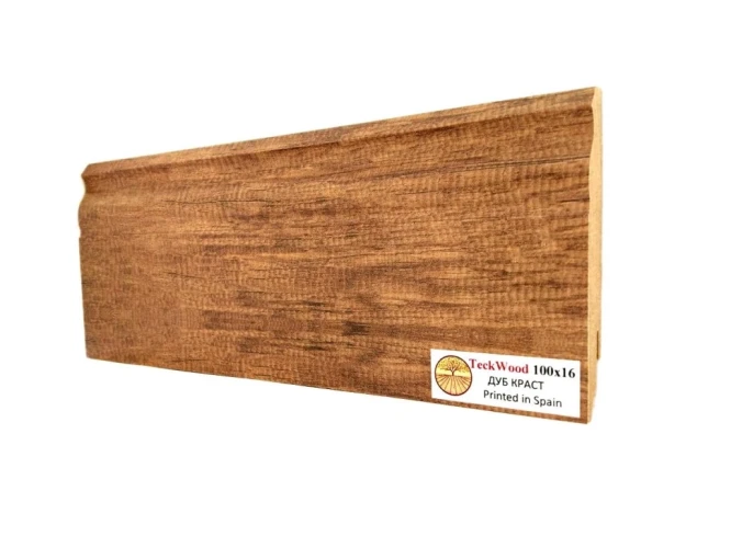 Плинтус МДФ Теквуд / Teckwood 100 мм Дуб Краст на Otdelka1.ru