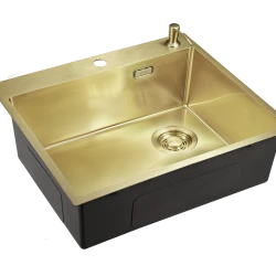Кухонная мойка EMAR EMB-560(TOP) Золото мат. PVD