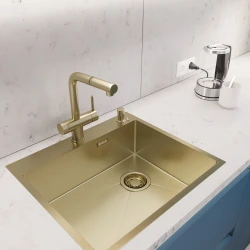 Кухонная мойка EMAR EMB-560(TOP) Золото мат. PVD