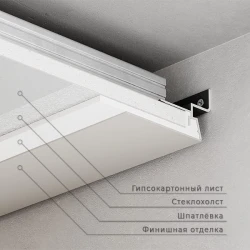 Теневой профиль ФЕСО для потолка из ГКЛ