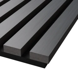 Акустическая реечная панель Cosca шпон Дуб Антрацит темно-серый 2750 мм