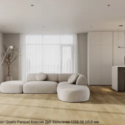 Кварцевый паркет Quartz Parquet Классик 7/1.2 мм 1258-58 Дуб Хельсинки