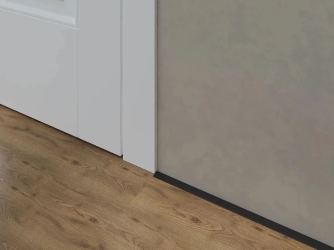 Микроплинтус Laconistiq Micro 15 Classic Чёрный Муар на otdelka1.ru