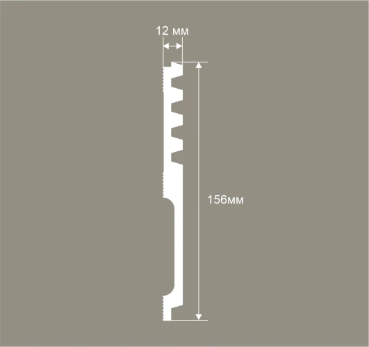 Панель Cosca RP019 156х12 2800мм Экополимер на Otdelka1.ru