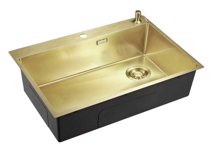 Кухонная мойка EMAR EMB-660(TOP) Золото мат. PVD на Otdelka1.ru