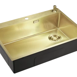 Кухонная мойка EMAR EMB-660(TOP) Золото мат. PVD