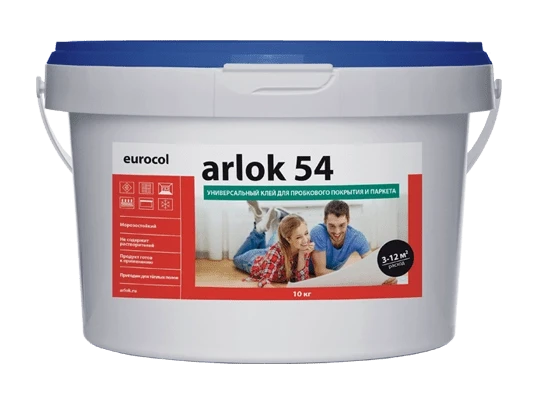 Клей универсальный для пробкового покрытия и паркета 54 Arlok 10 кг на Otdelka1.ru