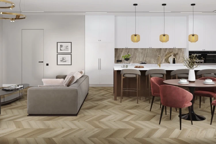 Кварц-виниловая плитка Damy Floor Chevron клеевая Сен-Жермен на otdelka1.ru
