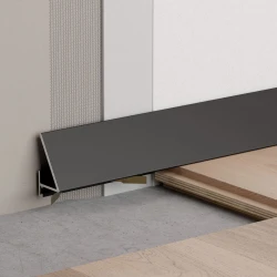 Микро плинтус угловой Лайн Ликорн С-05.25.3 Y черный