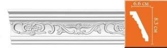 Потолочный плинтус с орнаментом Decomaster 95036 гибкий на Otdelka1.ru
