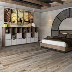 Кварц-виниловая плитка Damy Floor Family клеевая Дуб Лофт