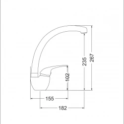 Смеситель для кухни EMAR 3013 Хром