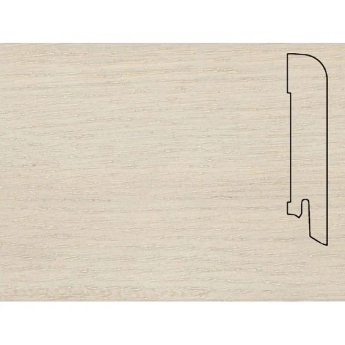 Плинтус шпонированный Педрос / Pedross Ясень беленый 70 х 15 мм на otdelka1.ru