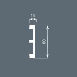 Плинтус Cosca PX048 80х15 экополимер