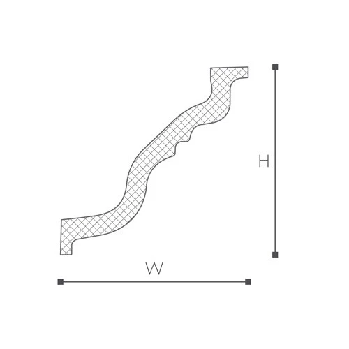 TL карниз Nomastyl NMC 145х155х2000 мм на otdelka1.ru