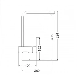 Смеситель для кухни EMAR 3014 Сатин