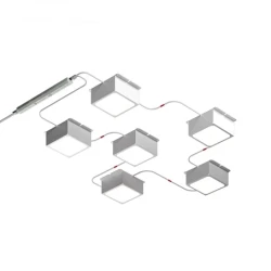 Светильник светодиодный Грильято 75x75 Pelin PIX 6 Черный