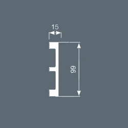 Плинтус Cosca PX049 99х15 экополимер