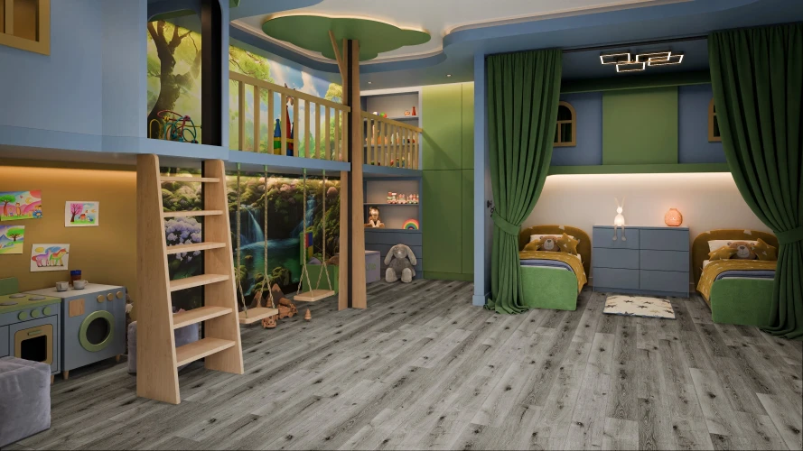 Кварц-виниловая плитка Damy Floor Family клеевая Дуб Состаренный Серый на Otdelka1.ru