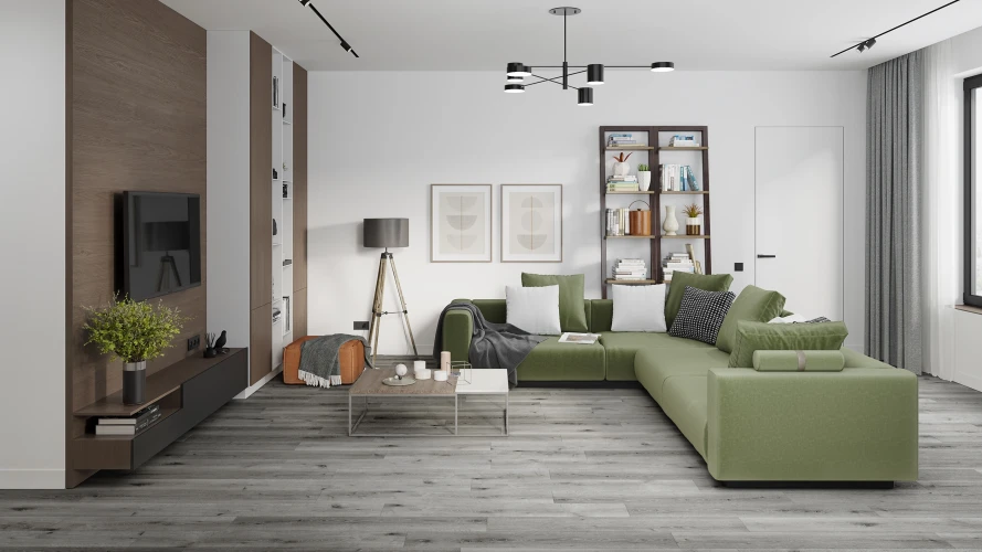 Кварц-виниловая плитка Damy Floor Family клеевая Дуб Состаренный Серый на Otdelka1.ru