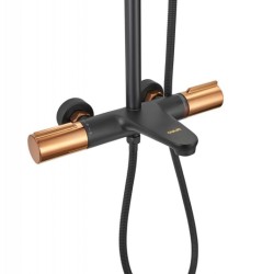 Душевая система Oulin OL-HT-2318 чёрный матовый