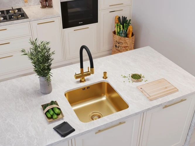 Смеситель EMAR ЕС - 3015 ЕС - 3015 PVD Golden на Otdelka1.ru