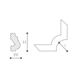 O16 угол Nomastyl NMC. 40x20x130 мм