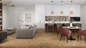 Кварц-виниловая плитка Damy Floor Chevron клеевая Лувр на otdelka1.ru