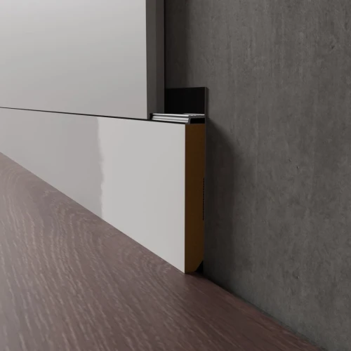 Вставка МДФ в скрытый плинтус LWD Белый грунт 100 мм на otdelka1.ru