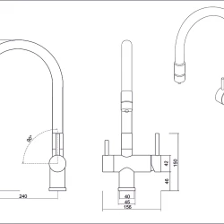 Смеситель EMAR ЕС-3015 PVD Dark