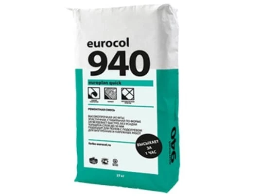 Eurocol 940 Европлан Квик / Europlan Quick смесь сухая напольная 25кг на Otdelka1.ru