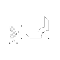 O24 угол Nomastyl NMC. 40x20х160 мм