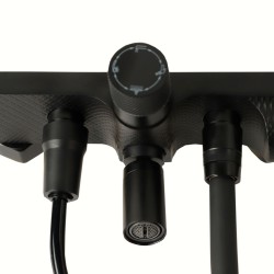 Душевая система Royce Корона RCS-112201BL, с гиг. душем, черн. мат.