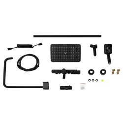 Душевая система Royce Корона RCS-112201BL, с гиг. душем, черн. мат.