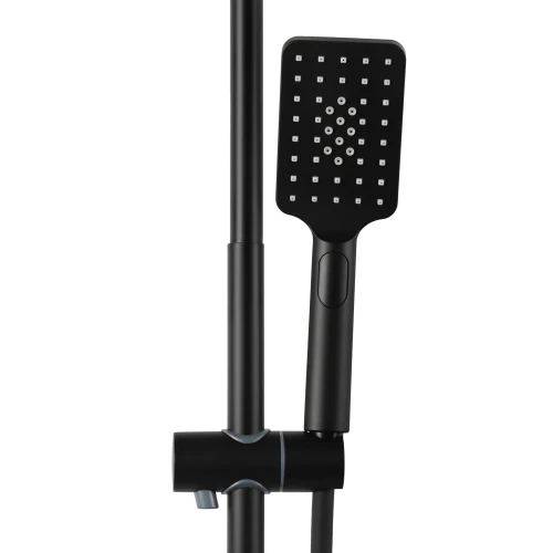Душевая система Royce Корона RCS-112201BL, с гиг. душем, черн. мат. на Otdelka1.ru