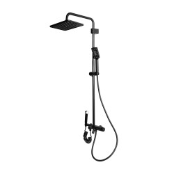 Душевая система Royce Корона RCS-112201BL, с гиг. душем, черн. мат.