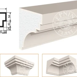 Фасадный карниз LepninaPlast КВ-270/2